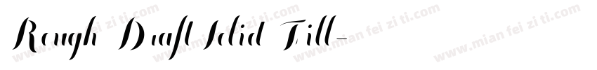 Rough DraftSolid Fill字体转换